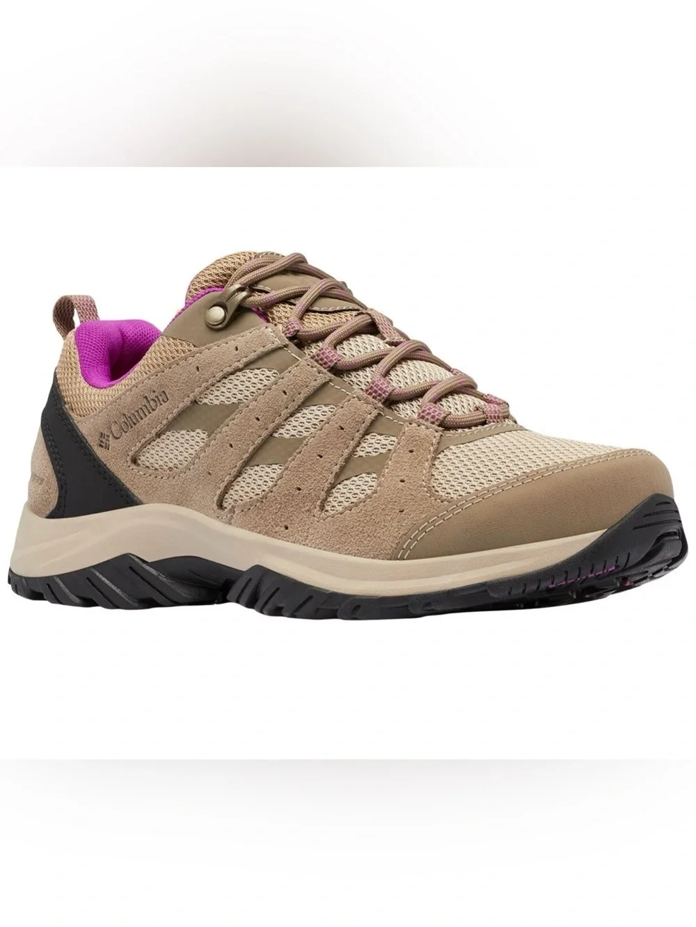 Columbia Omni Tech Redmond III Waterproof Hiking Shoe Womens Sz 7 Taupe Fuschia
